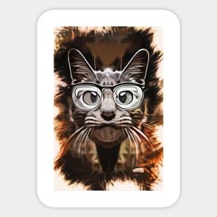 Curious Cat - Caricature Sticker